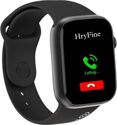 GWE [HRY16] HryFine Watch Bluetooth Calling, HD Touch Screen, IP67 Waterproof, Black Smartwatch