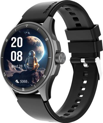 beatXP Vega Neo 1.43” Super AMOLED Display with BT Calling, AI Voice Assistant & IP68 Smartwatch  (Electric Black Strap, Free Size)