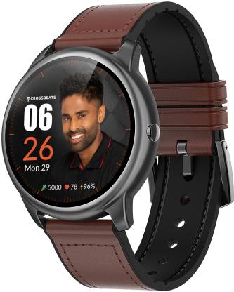 CrossBeats ORBIT- Special Edition- 1.3″ IPS HD Display BT Calling Smartwatch  (Brown Strap, 1.3)