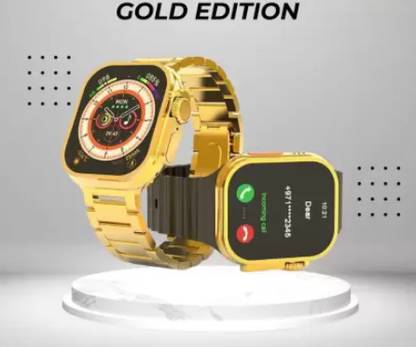 NIKHILX S9 Ultra BT Calling (Not Sim ) Dark Golden No Fade Color with Extra 1 Pair Strap Smartwatch