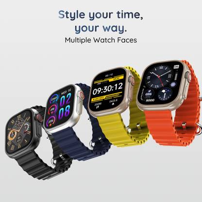Pebble Crest 2.02"Infinite Display,Rugged Design,BT Calling,Rotating Crown,Health Suite Smartwatch