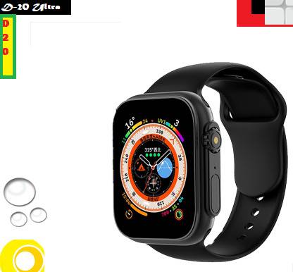 Bymaya B401_D20 ULTRA HEART RATE MONITOR SMARTWATCH BLACK (PACK OF 1) Smartwatch