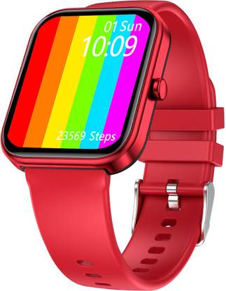 Fire-Boltt Wonder 1.8″ Bluetooth Calling Smart Watch with AI Voice Assistant & Calculator Smartwatch  (Red Strap, Free Size)