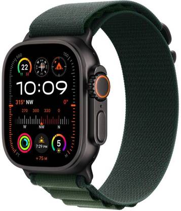Apple Watch Ultra 2 GPS + Cellular 49mm Black Titanium with Green Alpine Loop