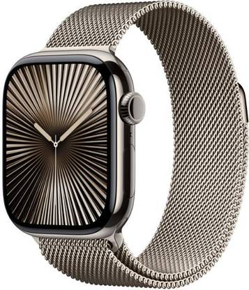 Apple Watch Series 10 GPS + Cellular 42mm Natural Titanium with Natural Milanese Loop