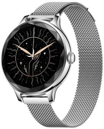 E Village Diva Smartwatch 1.8 Display With Bluetooth Calling Silver Link Smartwatch