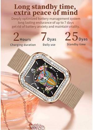 Clubics Feminine and Sleek Luxury Smartwatches for Men & Women Smartwatch