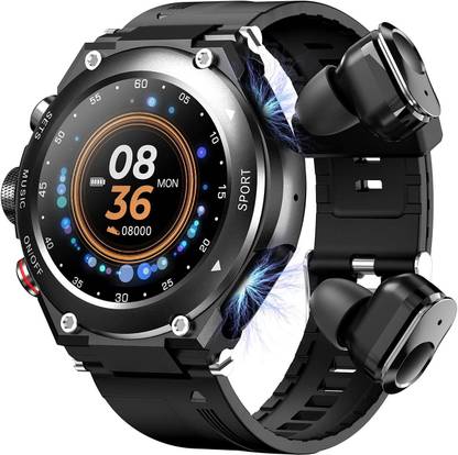 Tech Wear SMARTWATCH TWS 3in1 EarPods InBuilt Storage Professional Recording AI Voice Asst Smartwatch