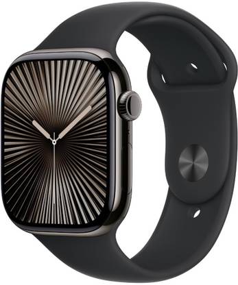 Apple Watch Series 10 GPS + Cellular 46mm Slate Titanium with Black Sport Band