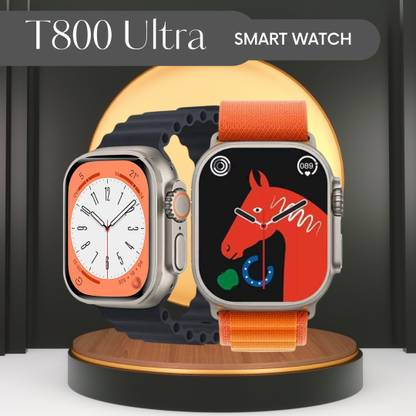 Digimate T800 Ultra smart watch with WiFi GPS Sim Card 4G Smartwatch (ORANGE + BLACK) Smartwatch