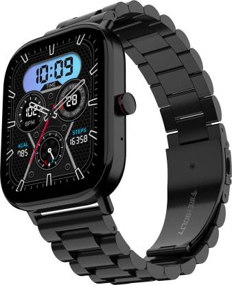 Fire-Boltt Starlight 2.01” HD Display Smart Watch Bluetooth Calling Stainless Steel Luxury Smartwatch  (Black Strap, Free Size)