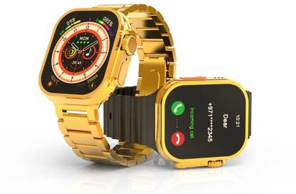 sk ultra pro 24k gold Edition Smart watch- calling, Bluetooth, music, speaker Smartwatch