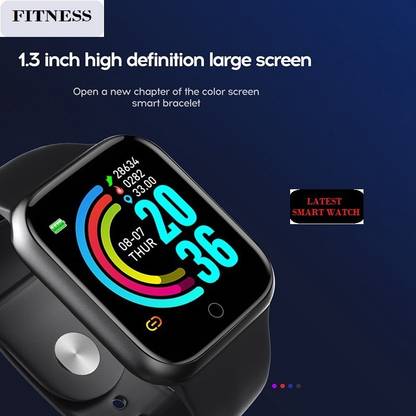Stybits A808_A1 PLUS STEP COUNT ACTIVITY TRACKER SMART WATCH BLACK(PACK OF 1) Smartwatch