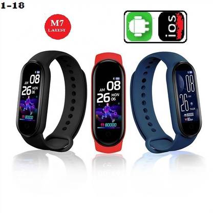 jorugo B2762(M7) PRO HEART RATE STEP COUNT SMART WATCH BLACK ( PACK OF 1)