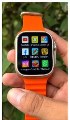 maxphony T800 Ultra orange Smart Watch Display, Bluetooth Calling HD SmartS8 Smartwatch