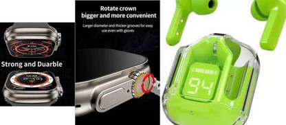 SSVOCATIONPOINT Two Product Metal Body Smart Watch With Deep Sound Touch one more Product V5.03 Smartwatch