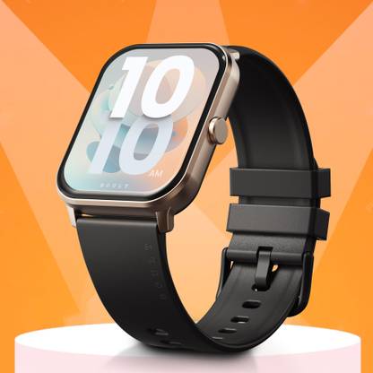 Boult Drift BT Calling 1.69″ HD Display, 140+ Watchfaces, Complete Health Monitoring Smartwatch  (Sand Black Strap, Free Size) at Rs. 999