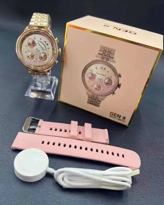 MBS Trendy Gen 9 smartwatch 2 straps smart watch for women Smartwatch