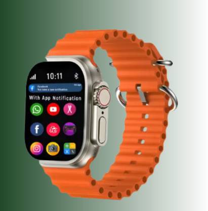 Paradise Orange Ultra T10 New Smartwatch With 20+ New Features WIth BT Calling Smartwatch