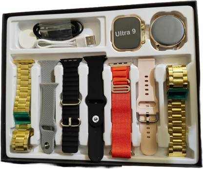 Store Agra Couple Smart Watch Big 2.3 Infinite Display 7 in 1 Golden Edition Smartwatch