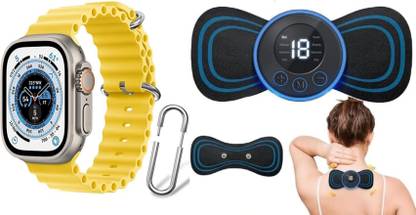 Offroot Ultra Series Smart Watch T800 Bluetooth Call Wireless Charge With Mini Massager Smartwatch