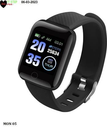 Bashaam DS1512 ID116_ ADVANCE STEP COUNT SLEEP TRACKER SMARTWATCH BLACK(PACK OF 1) Smartwatch