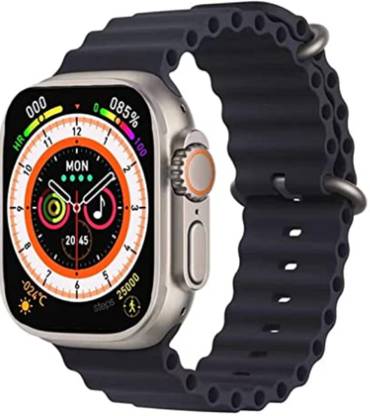 MICROBOTS Ultra Seris 8 Smart Watch Bluetooth Call Wireless Charge (Ultra T-800 Black) Smartwatch