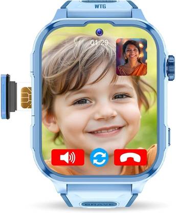WTG Safeguard AMOLED Display, 5G/4G Sim Calling, Selfi Camera with GPS Tracking Smartwatch