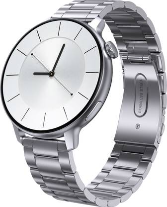 beatXP Evoke Neo 1.43 Super AMOLED Display with BT Calling, Premium Metal Body & IP67 Smartwatch  (Ice Silver Strap, Free Size) at Rs. 1499