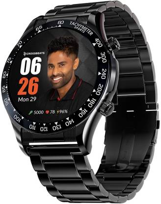 CrossBeats 1.43" High Grade Steel Strap Bluetooth Calling 125+ Sports Modes Smartwatch