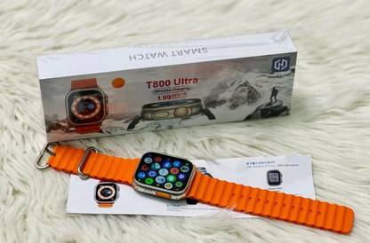 Techfly T800 Ultra 8 Orange Smartwatch New Themes BT Calling Smartwatch