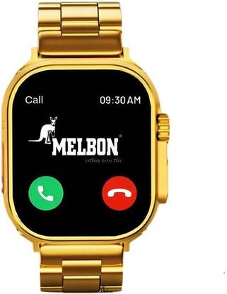 Melbon S9 24K Gold Bluetooth calling, Multiple Watch Faces,Sleep Monitor, Camera. game Smartwatch
