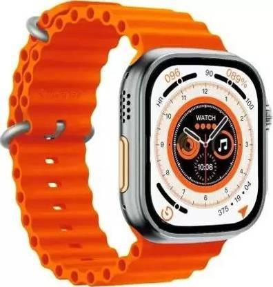 Kanhaiya Pack of 1 UltraT-800 Series 8 Bluetooth Smartwatch (Orange Strap, Free Size) Smartwatch