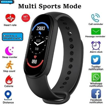 Bygaura B1345(M7) LATEST FITNESS TRACKER SLEEP TRACKER SMART WATCH BLACK ( PACK OF 1)