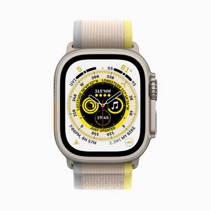 Zenx SAPPHIRE Yellow Ultra 8 Smartwatch BT Calling,1.95" HD Screen,Built-in Games Smartwatch
