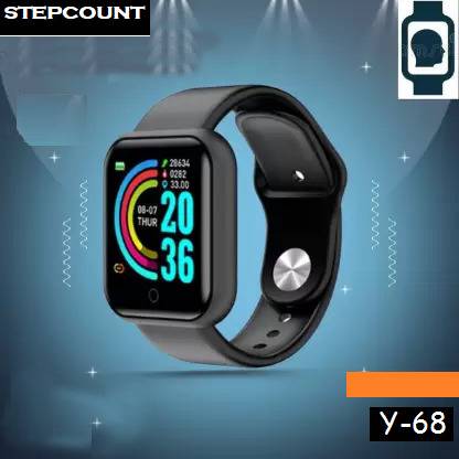 Bymaya VX1859_Y68 MAX HEART RATE SMARTWATCH BLACK (PACK OF 1) Smartwatch