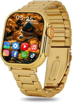 GameSir S9 Ultra Gold Touch Watch 25+ New Features Music Camera Operate Voice assist. Smartwatch