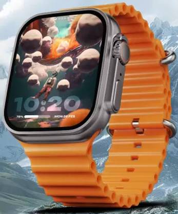 ROUDRANTAK BlazeConnect T800 Smartwatch with Vibrant Orange Design and Bluetooth Calling Smartwatch