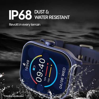 Fastrack Revoltt FS1 Pro|World's First,1.96" Super AMOLED|Highest Resolution|BT Calling Smartwatch  (Teal Strap, Free Size)