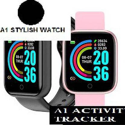 Bymaya S1187 D20_ULTRASTEP COUNT SLEEP TRACKER SMART WATCH BLACK(PACK OF 1) Smartwatch