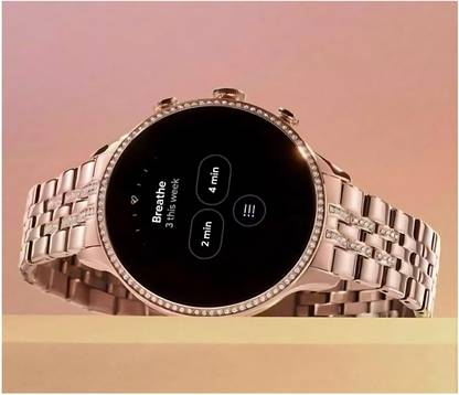 Nikki Trades Trendy latest Gen9 smartwatch, Golden & Pink strap ,hd display * Smartwatch