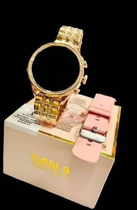 MICROBOTS latest trendy smart watch for women rose gold smartwatch 2 straps with calling Smartwatch