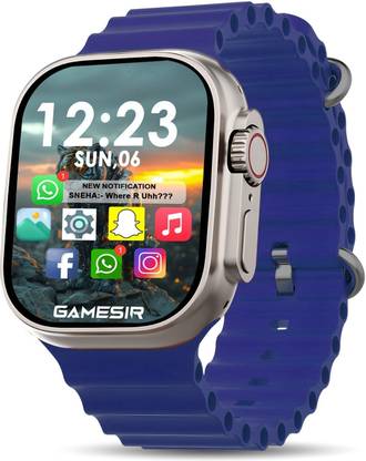 GameSir T800 Ultra Blue Smartwatch with Bluetooth, Fitness & Heart Rate Tracking Smartwatch