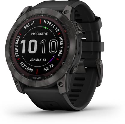GARMIN Fenix 7X Sapphire Solar, Up to 28 days/37 days with solar*, Built in Flashlight Smartwatch