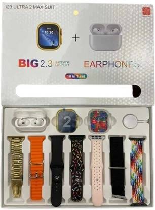 Wifton I20 ULTRA MAX SUIT 10 in 1 SET BT CALLING SMART WATCH-Multicolor Smartwatch