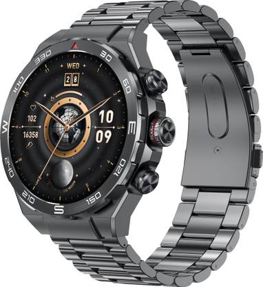Gizmore IKON Luxe 3.93cm FHD Display| AOD with 600 NITS I Active Crown & 3 Buttons Smartwatch