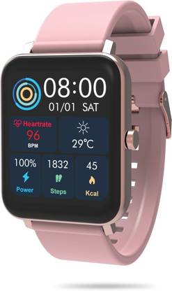 SAULT Redial Bluetooth Calling Smart Watch with 1.69" TFT Display- Pink Smartwatch