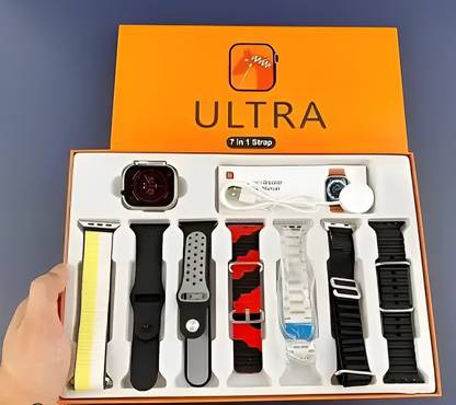 S2D 7 in 1 Ultra Watch 8 with 7 strap 49MM Full Touch Screen Smartwatch