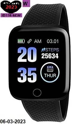 Bashaam DS660 ID116_ ADVANCE STEP COUNT SLEEP TRACKER SMARTWATCH BLACK(PACK OF 1) Smartwatch
