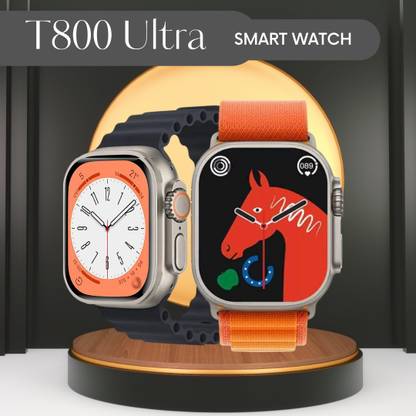 zora T800 Ultra smart watch with WiFi GPS Sim Card 4G Smartwatch (ORANGE + BLACK) Smartwatch